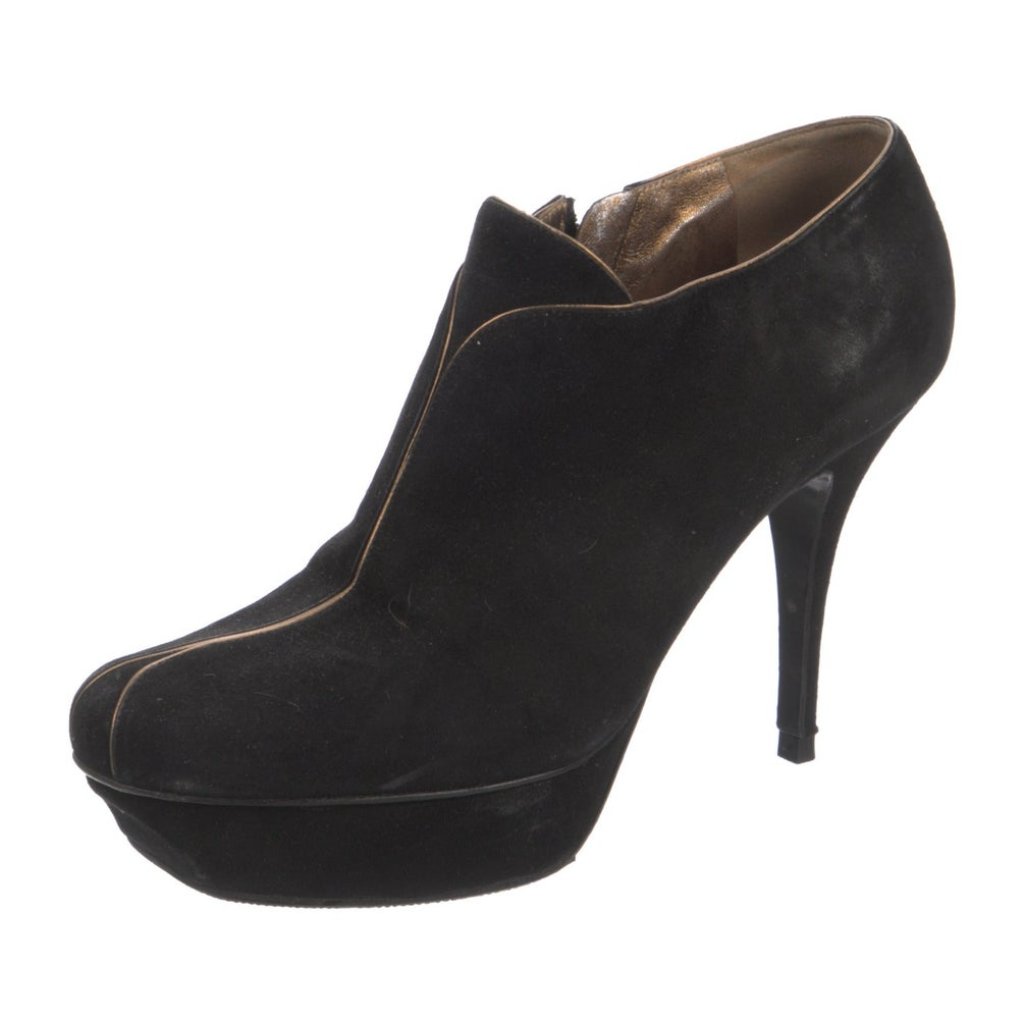 Preowned Yves Saint Laurent Pumps 9.5 Black Suede